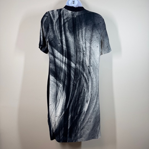 Go by Go Silk 100% Silk Black Gray Marble Print Women's Dress Size Small - Picture 8 of 15